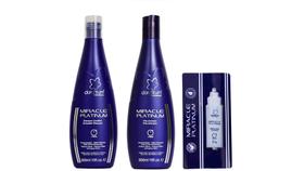 Clorofitum Miracle Platinum Shampoo e Pós-Shampoo e Restaurador Monodose