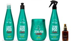 Clorofitum Zero Poo Shampoo e Ativador de Cachos e Máscara e Soro Day After e Cauterizador35 ml