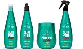 Clorofitum Zero Poo Shampoo e Ativador de Cachos e Máscara e Soro Day After