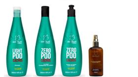 Clorofitum Zero Poo Shampoo e Co-Wash e Ativador de Cachos e Cauterizador 100 ml