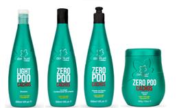 Clorofitum Zero Poo Shampoo e Co-Wash e Ativador de Cachos e Máscara