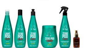 Clorofitum Zero Poo Shampoo e Co-Wash e Ativador e Máscara e Soro Day After e Cauterizador35 ml