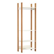 Closet 1 Torre Cabideiro Industrial Off White/Freijó - Dalla Costa