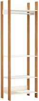 Closet 1 Torre Olimpo 74 cm (LARG) Off White Brilho com Freijo Fosco - 52860