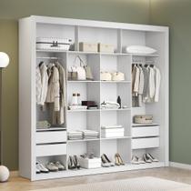 Closet 100% MDF 4 Gavetas 230 cm NT6060 Preto Tx Amoudi Móveis Closet 100% MDF 4 Gavetas 230 cm NT6060 Preto Tx Amoudi Móveis
