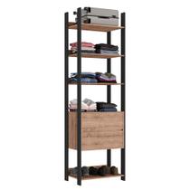 Closet 2 Gavetas 4 Prateleiras Estilo Industrial Chess F04 Preto/Solanum - Mpozenato Closet 2 Gavetas 4 Prateleiras Estilo Industrial Chess F04 Preto/Solanum - Mpozenato