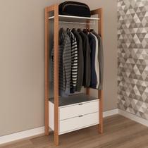 Closet 2 Gavetas Amêndoa/Branco Az1011 - Tecno Mobili Closet 2 Gavetas Amêndoa/Branco Az1011 - Tecno Mobili