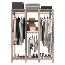 Closet Aberto Exclusivo Madeira Pinus Sapateira Multiuso