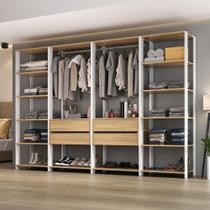 Closet Aberto Modulado Arara Organizadora com Cabideiro 270cm Allegra Multimóveis MP4390