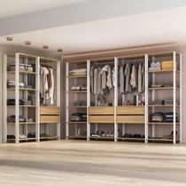 Closet Aberto Modulado Arara Organizadora com Cabideiro 405cm Allegra Multimóveis MP4391