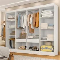 Closet Ambar 2,40m Com 2 Gavetas Branco - M.a Closet Ambar 2,40m Com 2 Gavetas Branco - M.a