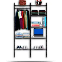 Closet Aramado - Linear CLR134 - 1,30 Smart Black Closet Aramado - Linear CLR134 - 1,30 Smart Black