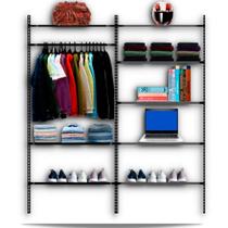 Closet Aramado - Linear CLR134 - 1,90 Smart Black Closet Aramado - Linear CLR134 - 1,90 Smart Black