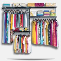 Closet Aramado - Linear CLR192 - 1,90m Smart Black Closet Aramado - Linear CLR192 - 1,90m Smart Black