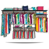 Closet Aramado - Linear CLR192 - 3,70m Smart Black Closet Aramado - Linear CLR192 - 3,70m Smart Black