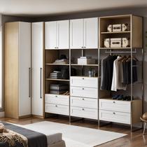 Closet Canto 6 Portas 8 Gavetas Infinity Savana/Branco Closet Canto 6 Portas 8 Gavetas Infinity Savana/Branco