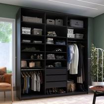 Closet Casal 100% MDF BP 208,5cm 3 Gavetas Sion