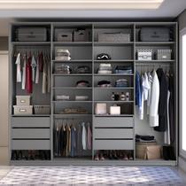 Closet Casal 100% Mdf Bp 4 Vaos 6 Gavetas Sion