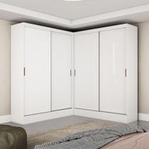 Closet Casal Duplo Belém 4 Portas 4 Gavetas Carioca Móveis Branco