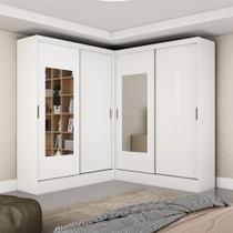 Closet Casal Duplo Belém 4 Portas com Espelho 4 Gavetas Carioca Móveis Closet Casal Duplo Belém 4 Portas com Espelho 4 Gavetas Carioca Móveis