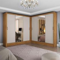 Closet Casal Duplo Dubai 6 Portas Plus 6 Gavetas Cinamomo Com Off White