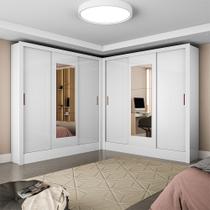 Closet Casal Duplo Fortaleza 6 Portas Com Espelho 12 Prateleiras