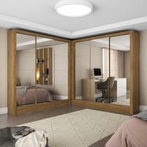 Closet Casal Duplo Fortaleza 6 Portas Premium 12 Prateleiras Cinamomo