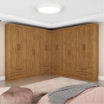 Closet Casal Duplo Lu 12 Portas 8 Gavetas Cinamomo