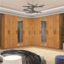 Closet Casal Duplo Rubi Premium 16 Portas Plus 8 Gavetas Cinamomo