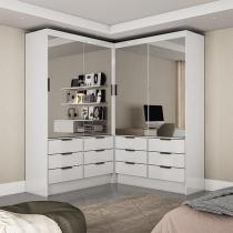 Closet Casal Duplo Sevilha 4 Portas Premium 12 Gavetas Carioca Móveis