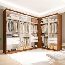 Closet Casal França 6 Gavetas Freijó/Branco - Minastex Closet Casal França 6 Gavetas Freijó/Branco - Minastex