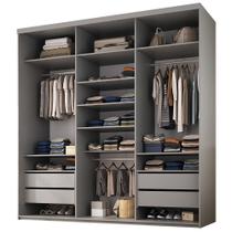 Closet Casal Guarda Roupa Sem Porta 208cm 4 Gavetas MDF Tunísia R02 Urbe - Lyam Decor Closet Casal Guarda Roupa Sem Porta 208cm 4 Gavetas MDF Tunísia R02 Urbe - Lyam Decor