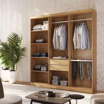 Closet Casal Hera 2 Gavetas 5 Prateleiras Mdf Rufato Imbuia