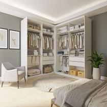 Closet Casal Júlia Duo sem Portas 4 Gavetas Minastex Closet Casal Júlia Duo sem Portas 4 Gavetas Minastex