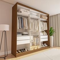 Closet Casal Paris 4 Gavetas Freijó/Branco - Minastex Closet Casal Paris 4 Gavetas Freijó/Branco - Minastex