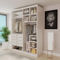 Closet Casal sem Portas 4 Gavetas Eloá 100% MDF Branco