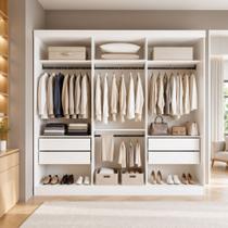 Closet Casal sem Portas 4 Gavetas Paris Yescasa Closet Casal sem Portas 4 Gavetas Paris Yescasa