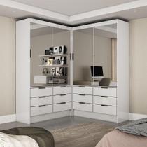 Closet Casal Sevilha 4 Portas Premium 12 Gvts Carioca Móveis Branco