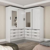 Closet Casal Sevilha 4pts Com Espelho Carioca Móveis Branco Closet Casal Sevilha 4pts Com Espelho Carioca Móveis Branco