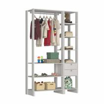 Closet com 1 Cabideiro, 2 Gavetas e 8 Prateleiras EY101-106 Linha Yes Emovell