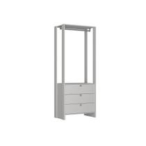 Closet com 1 cabideiro e 3 Gavetas Yes Nova Mobile Branco