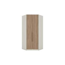 Closet de Quarto Canto Oblíquo MC05 Seletto c/ 2 Portas e 3 Gavetas Areia/Jequitibá - Henn Closet de Quarto Canto Oblíquo MC05 Seletto c/ 2 Portas e 3 Gavetas Areia/Jequitibá - Henn