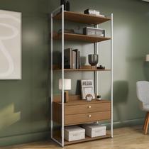 Closet/Estante Modular 2 gavetas e 3 prateleiras 89cm Estilo Industrial LI049 Kappesberg Industrial