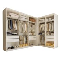 Closet França com 2 Módulos e 6 Gavetas Minastex Branco