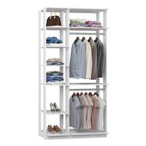 Closet Guarda Roupa com 2 Cabideiros Branco Lilies Móveis