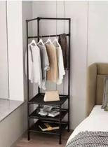 Closet Guarda Roupa TNT com Estrutura de Ferro 154cm Organizador de Roupas Armário Portátil Multiuso Closet Guarda Roupa TNT com Estrutura de Ferro 154cm Organizador de Roupas Armário Portátil Multiuso