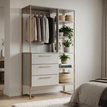 Closet Industrial Aberto 5 Prateleiras 3 Gavetas Linha Destaques Closet Industrial Aberto 5 Prateleiras 3 Gavetas Linha Destaques
