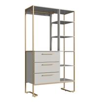 Closet Linha Destaques cor Arenas e Dourado MX1060 Maxicasa Closet Linha Destaques cor Arenas e Dourado MX1060 Maxicasa
