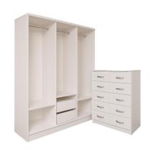 Closet Lisboa com Cômoda 10 Gavetas Premium Marbela