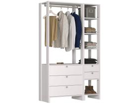 Closet Modulado 2 Peças 1 Cabideiro 5 Gavetas e 5 Nichos Yes
